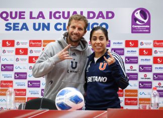 Conferencia mixta de capitanes se robó las miradas en la previa al Clásico Universitario Felipe Seymour y Paloma López en conferencia de prensa