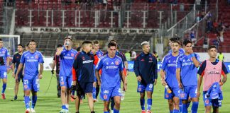 La difícil ruta de la U en busca de la “remontada épica” en la Liga de Primera Jugadores de Universidad de Chile en el Estadio Nacional durante un partido de la Liga de Primera