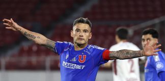 ANFP programó las primeras siete fechas de la Liga de Primera 2026 Charles Aránguiz celebra el empate ante Lanús por la Copa Sudamericana 2025.