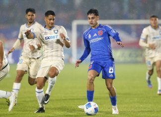 Previa: La U visita a Huachipato en busca de un triunfo que mantenga sus aspiraciones internacionales Javier Altamirano de Universidad de Chile durante un partido ante Huachipato.