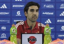 Meneghini tras asumir en la U: “No dudé en ningún momento en aceptar este desafío” Francisco Meneghini presentado como nuevo entrenador de Universidad de Chile en el Centro Deportivo Azul.